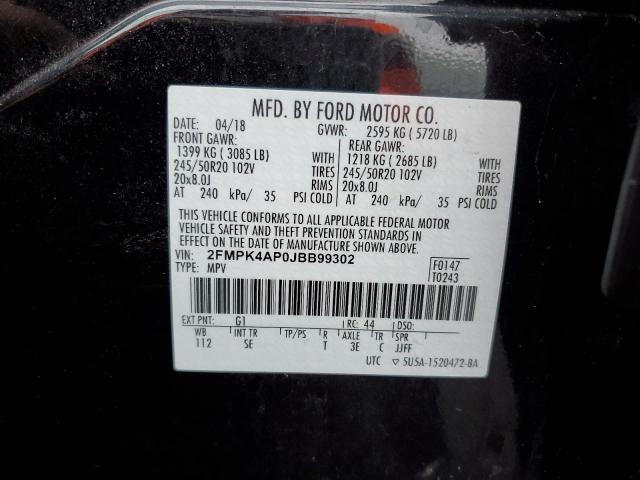 2018 FORD EDGE SPORT - 2FMPK4AP0JBB99302