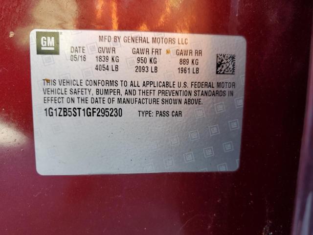 2016 CHEVROLET MALIBU LS - 1G1ZB5ST1GF295230