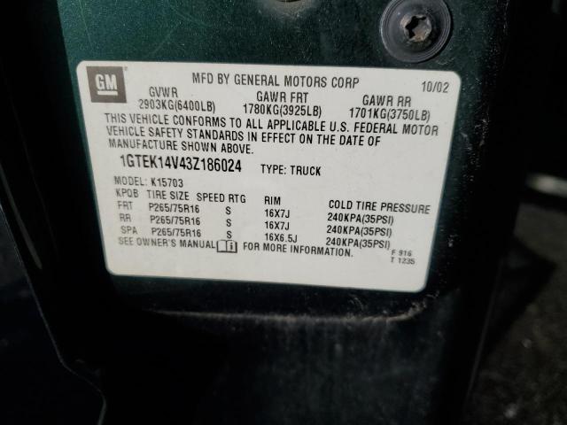 1GTEK14V43Z186024 GMC New Sierra K1500