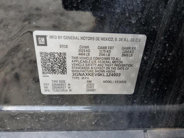 2019 CHEVROLET EQUINOX LT 3GNAXKEV6KL124903
