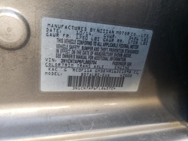 2015 NISSAN VERSA - 3N1CN7AP6FL865704