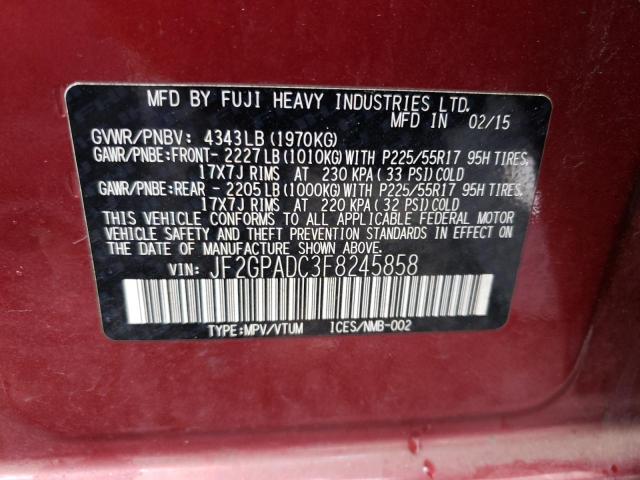 JF2GPADC3F8245858 Subaru XV