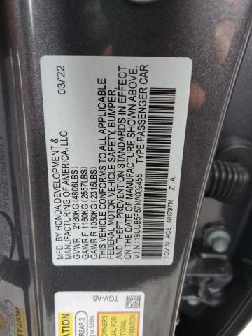 19UUB5F57NA002455 Acura Tlx Tech A