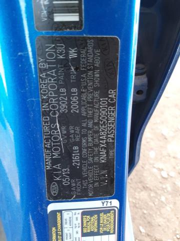 KNAFX4A82E5090101 KIA FORTE EX
