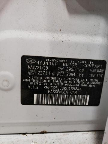2019 HYUNDAI IONIQ BLUE - KMHC65LC0KU165844