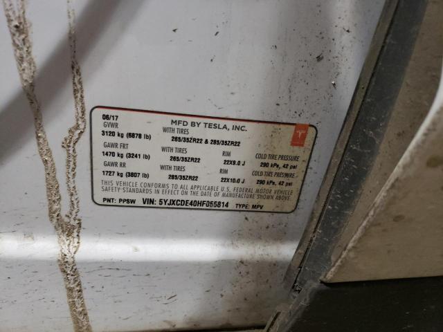 5YJXCDE40HF055814 Tesla MODEL X