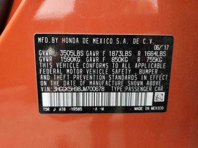 2018 HONDA FIT EX 3HGGK5H98JM700678