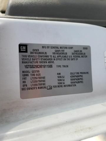 1GTGG29C981911906 GMC Savana