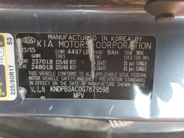 KNDPB3AC0G7879598 KIA Sportage Lx