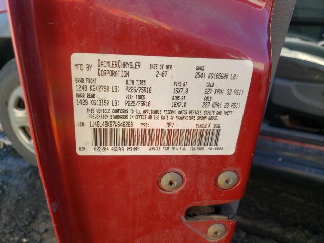 1J4GL48K67W646289 Jeep Liberty