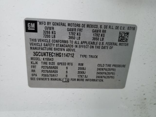 2017 CHEVROLET SILVERADO 3GCUKTEC1HG114712