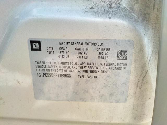 2015 CHEVROLET CRUZE LT 1G1PC5SB8F7158533