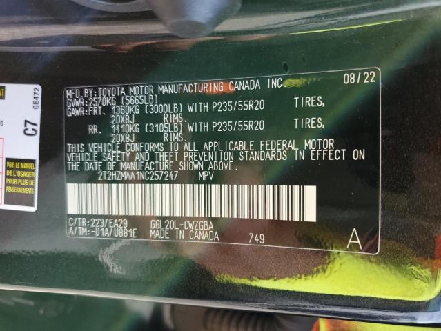 2022 LEXUS RX 350 2T2HZMAA1NC257247