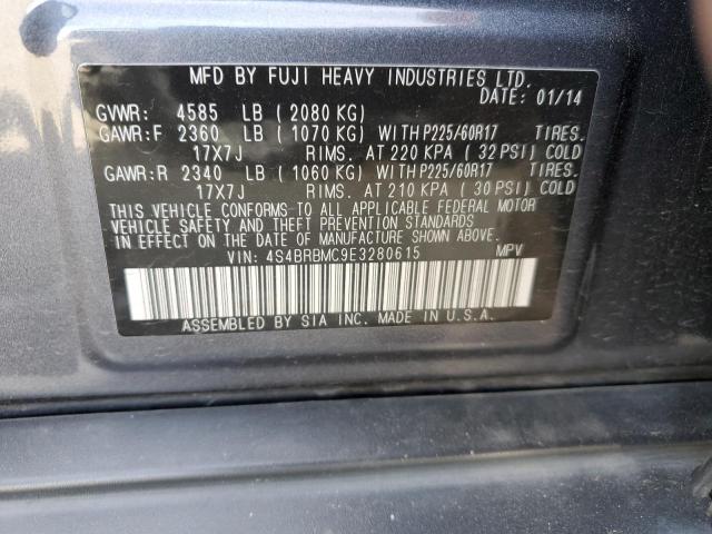 4S4BRBMC9E3280615 Subaru Outback 2.5i Limited