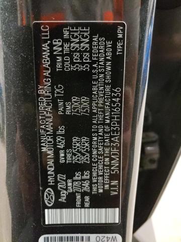 5NMJF3AE3PH165436 Hyundai TUCSON SEL