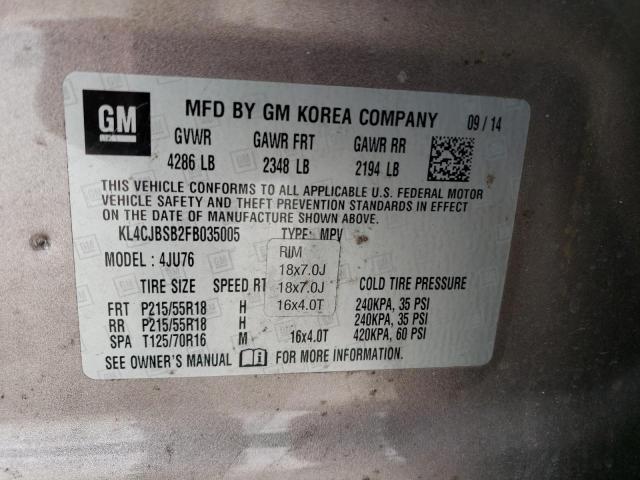 2015 BUICK ENCORE CON - KL4CJBSB2FB035005
