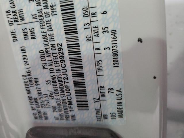 2018 FORD ESCAPE S - 1FMCU0F72JUC99292