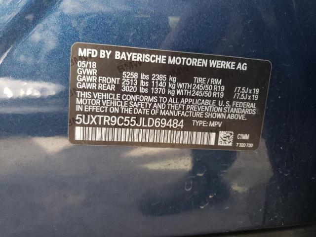 2018 BMW X3 XDRIVE3 - 5UXTR9C55JLD69484