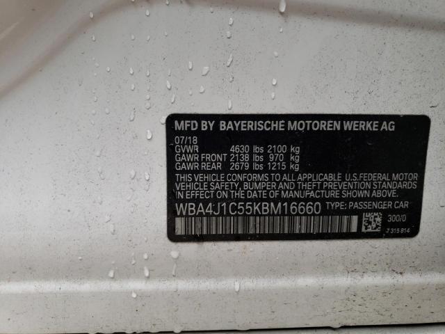2019 BMW 430I GRAN - WBA4J1C55KBM16660