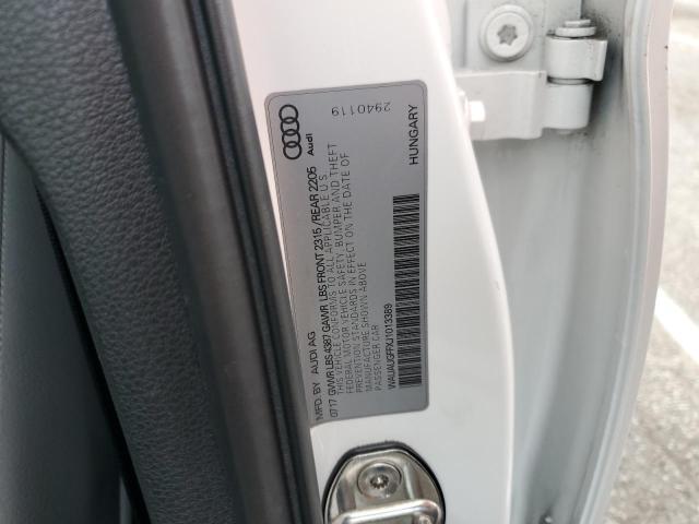 2018 AUDI A3 WAUAUGFFXJ1013389