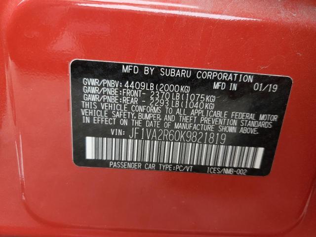JF1VA2R60K9821819 Subaru Wrx Sti