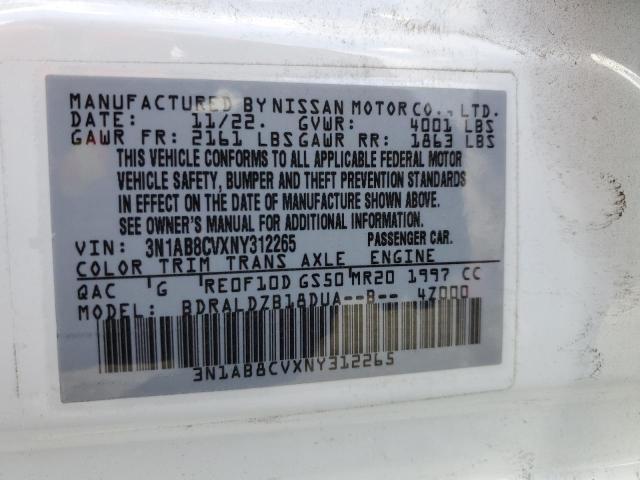 3N1AB8CVXNY312265 Nissan SENTRA SV