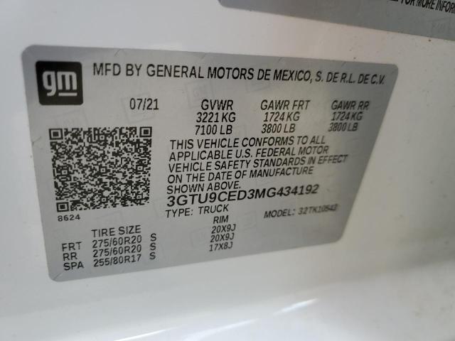 3GTU9CED3MG434192 GMC Sierra