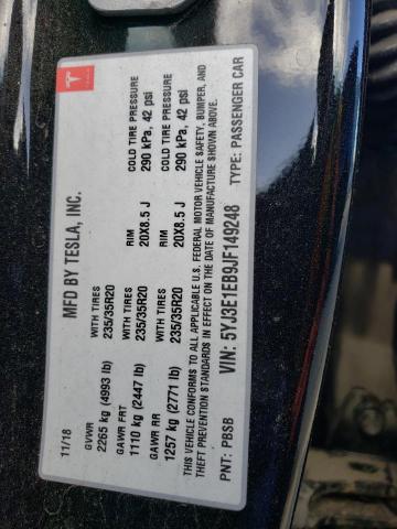 5YJ3E1EB9JF149248 Tesla MODEL 3