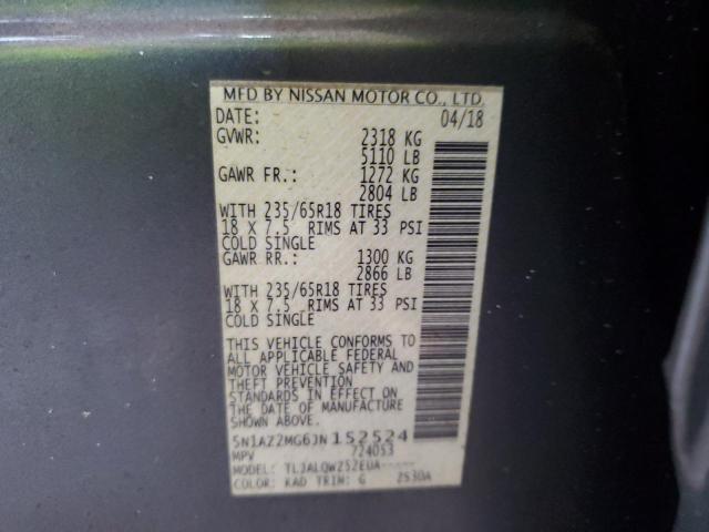 5N1AZ2MG6JN152524 Nissan MURANO S
