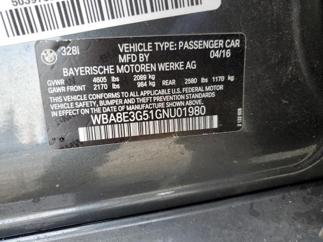 2016 BMW 328 XI SUL - WBA8E3G51GNU01980