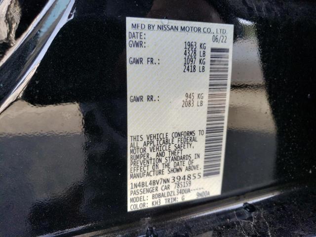 2022 NISSAN ALTIMA S 1N4BL4BV7NN394855