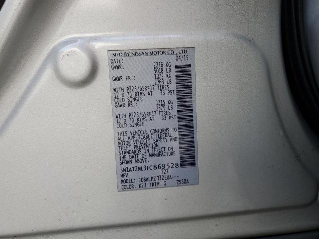 5N1AT2ML3FC869528 Nissan ROGUE S