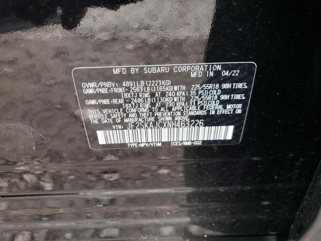 2022 SUBARU FORESTER S - JF2SKAJCXNH463226