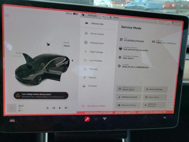 5YJ3E1EB4JF182366 Tesla MODEL 3