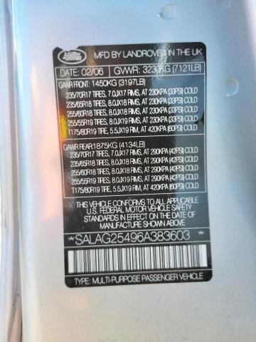 SALAG25496A383603 Land Rover LR3 HSE