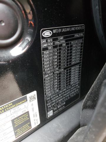 2019 LAND ROVER RANGE ROVE SALYL2EX5KA780613