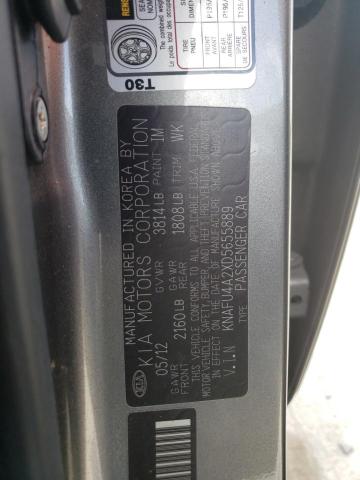 KNAFU4A2XD5655889 KIA FORTE EX