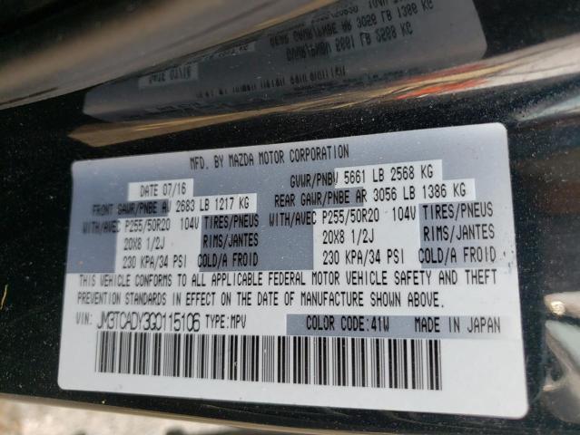 2016 MAZDA CX-9 GRAND JM3TCADY3G0115106