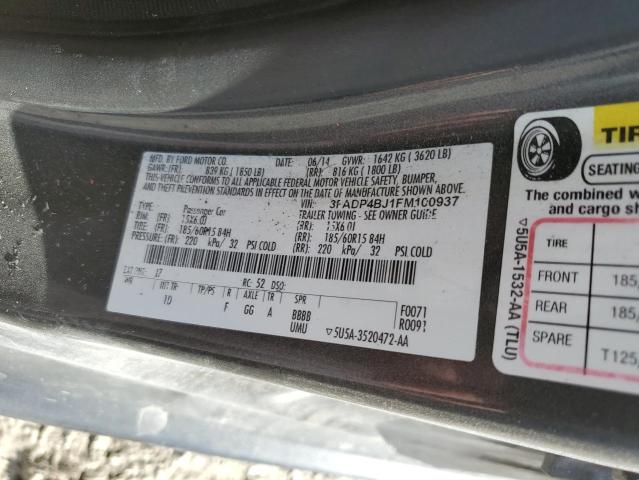 2015 FORD FIESTA SE 3FADP4BJ1FM100937