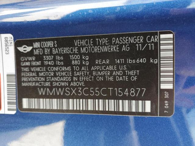 WMWSX3C55CT154877 Mini Cooper