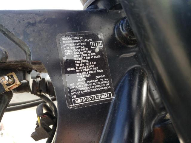 2005 TRIUMPH MOTORCYCLE T100 BONNE - SMT910K175J219874