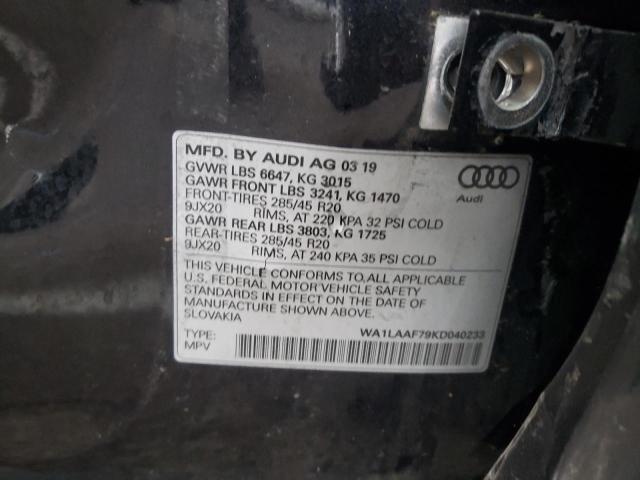 VIN WA1LAAF79KD040233 2019 Audi Q7, Premium Plus no.13