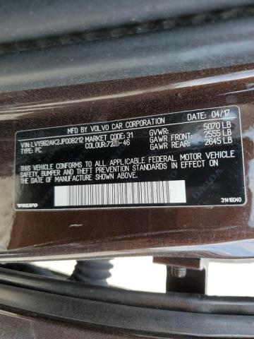 LVY982AK2JP008212 Volvo S90 T5 Momentum