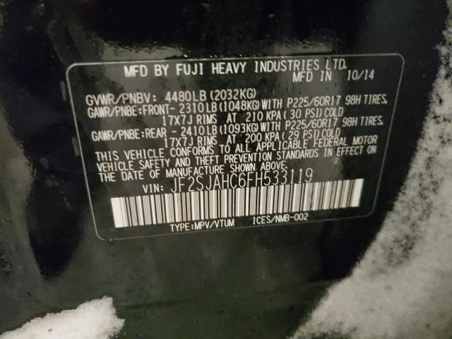 2015 SUBARU FORESTER 2 - JF2SJAHC6FH533119