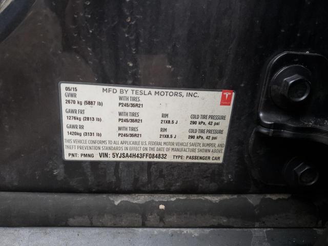 2015 TESLA MODEL S P8 5YJSA4H43FF084832