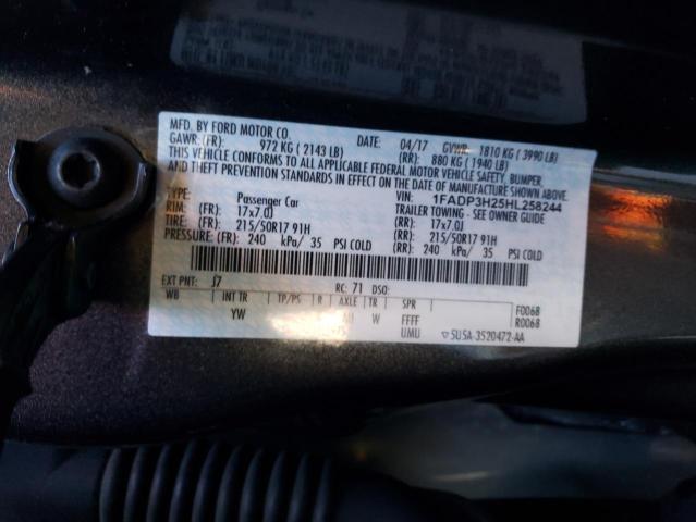 2017 FORD FOCUS SEL 1FADP3H25HL258244