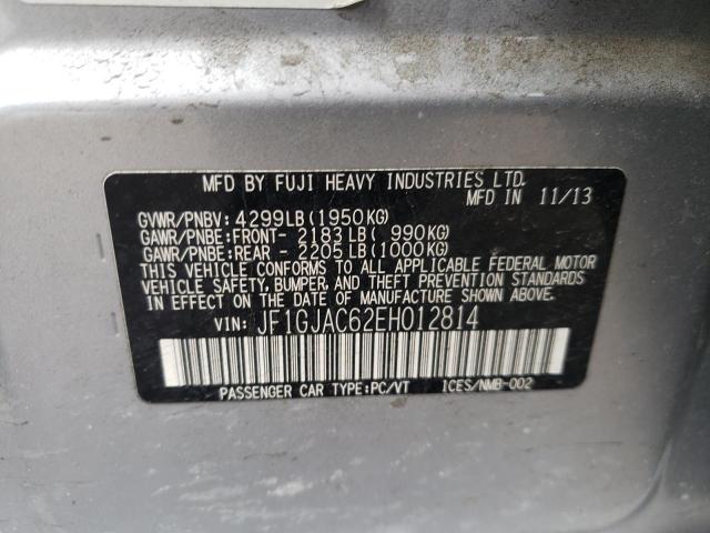 JF1GJAC62EH012814 Subaru Impreza Premium