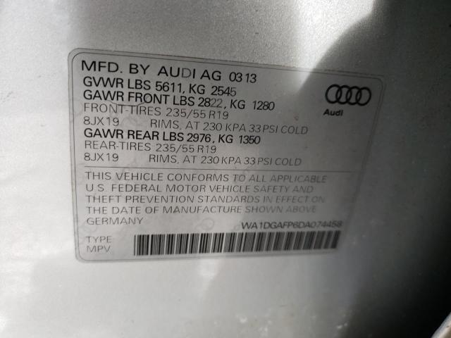 VIN WA1DGAFP6DA074458 2013 Audi Q5, Premium Plus no.13