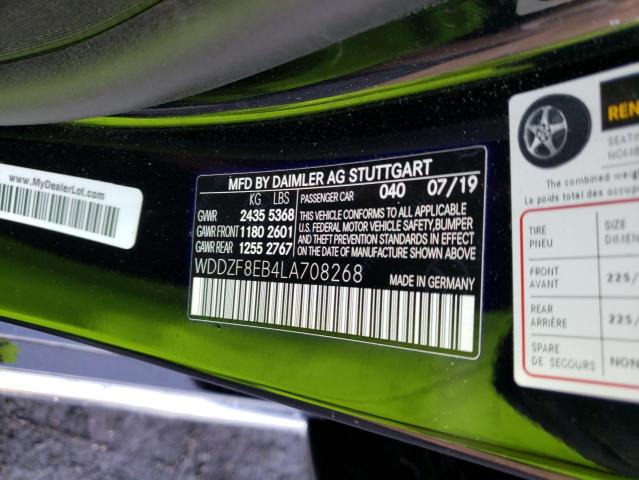 2020 MERCEDES-BENZ E 350 4MAT WDDZF8EB4LA708268