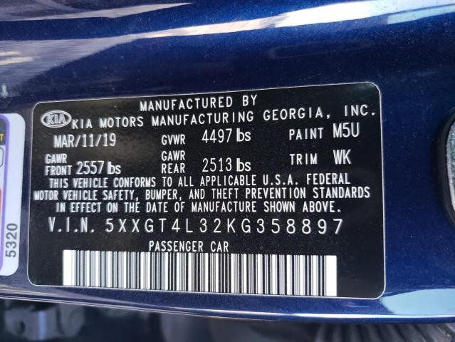 5XXGT4L32KG358897 KIA Optima